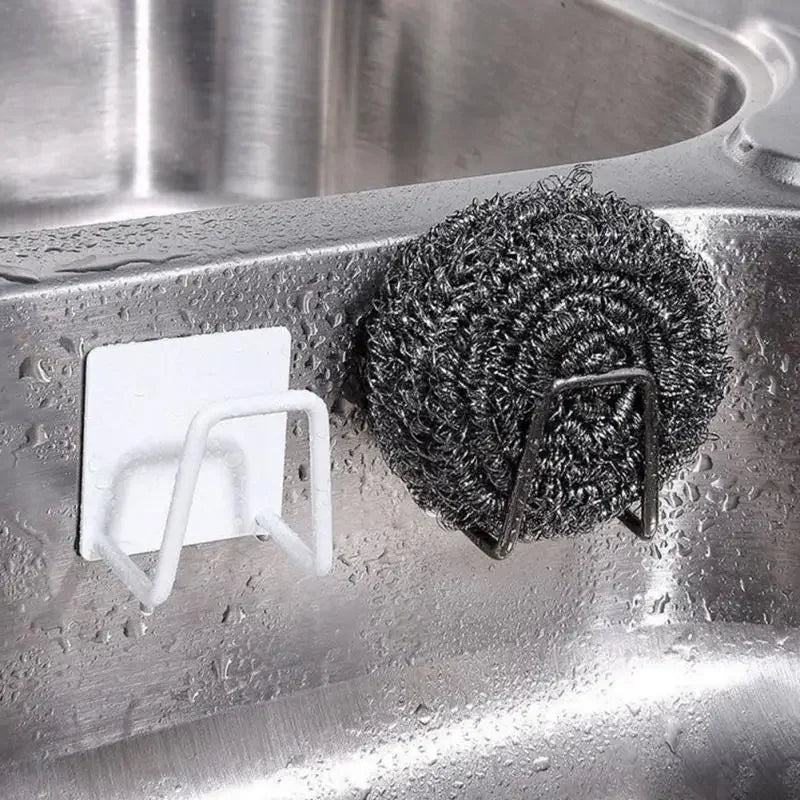 Edelstahl Küchen- und Badezimmer-Gadget: Spülbecken-Schwammhalter, Abtropf-Aufbewahrungsregal & Drahtbürsten-Organizer - flohmarkt-deutschland.shop