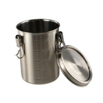 Edelstahl Lagerbehälter Getreide Aufbewahrungsbox Mit Skala Luftdicht Versiegelter Eimer 520/1000/1600/2500 ml - flohmarkt-deutschland.shop