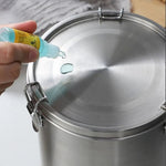 Edelstahl Lagerbehälter Getreide Aufbewahrungsbox Mit Skala Luftdicht Versiegelter Eimer 520/1000/1600/2500 ml - flohmarkt-deutschland.shop