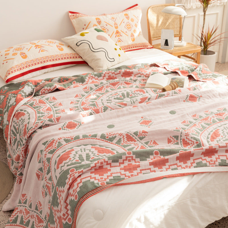 New Cotton Four-Layer Gauze Blanket for Summer Use