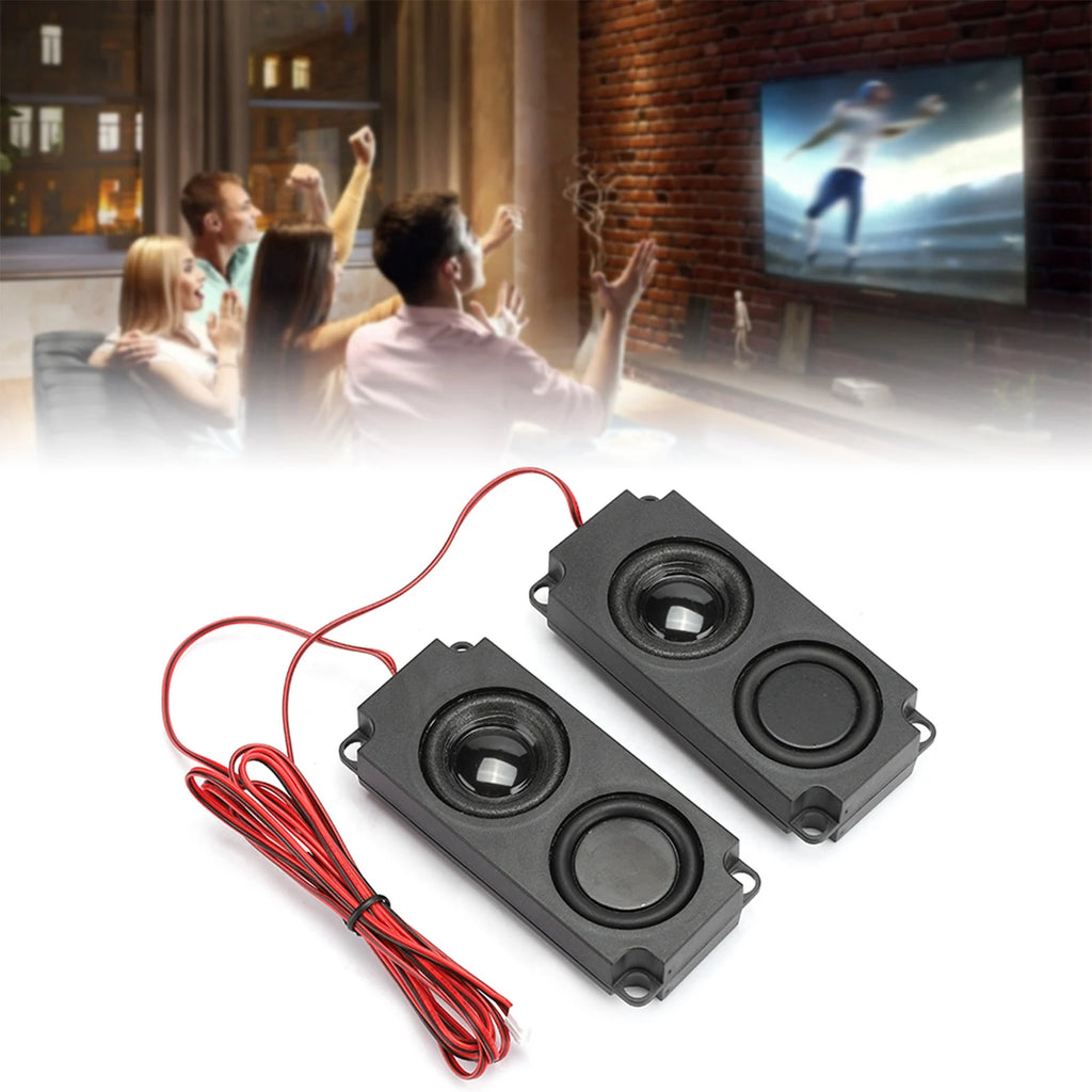2PCS 8Ω 5W Portable Subwoofer Enclosure 40mm Magnetic Dual-Channel Speaker For TV Monitors Dual-Channel Magnetic Speaker