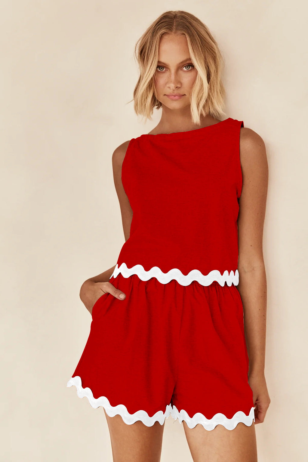 2024 Spring Summer Women's Casual Sleeveless Set