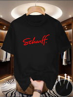 Ein kurzärmeliges Herren-T-Shirt mit Rundhalsausschnitt, das flexibel, bequem, atmungsaktiv, gut belüftet, knitterarm und einen - flohmarkt-deutschland.shop