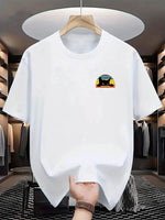 Ein kurzärmeliges Herren-T-Shirt mit Rundhalsausschnitt, hoher Elastizität, bequemer Passform und angenehmem Tragegefühl. Es ist - flohmarkt-deutschland.shop