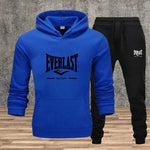 Ein neues modisches Fitness-Jogging-Freizeitset für Herren für Herbst und Winter, bestehend aus zweiteiligem Kapuzenpulloinghose - flohmarkt-deutschland.shop