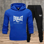 Ein neues modisches Fitness-Jogging-Freizeitset für Herren für Herbst und Winter, bestehend aus zweiteiligem Kapuzenpulloinghose - flohmarkt-deutschland.shop