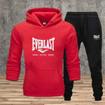 Ein neues modisches Fitness-Jogging-Freizeitset für Herren für Herbst und Winter, bestehend aus zweiteiligem Kapuzenpulloinghose - flohmarkt-deutschland.shop