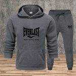 Ein neues modisches Fitness-Jogging-Freizeitset für Herren für Herbst und Winter, bestehend aus zweiteiligem Kapuzenpulloinghose - flohmarkt-deutschland.shop