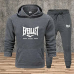 Ein neues modisches Fitness-Jogging-Freizeitset für Herren für Herbst und Winter, bestehend aus zweiteiligem Kapuzenpulloinghose - flohmarkt-deutschland.shop