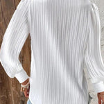 Elegant Women's Long Sleeve Shirts 2025 Autumn V-neck Lace Patchwork Shirt Women Tops Blusas Mujer Блузки Blusen Damen - flohmarkt-deutschland.shop