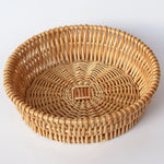 Eleganter Rattankorb Rund Als Desktop Aufbewahrung Für Brot Und Obst - Vielseitige Küchenorganisation - flohmarkt-deutschland.shop
