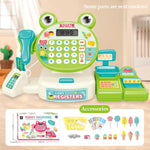 Elektrische Supermarkt-Kasse Spielzeug, Kinder-Spielhaus-Spielzeug Einkaufs-Cartoon-Frosch-Tier-Geschenke für Kinder - flohmarkt-deutschland.shop