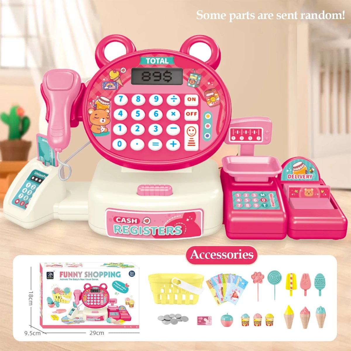 Elektrische Supermarkt-Kasse Spielzeug, Kinder-Spielhaus-Spielzeug Einkaufs-Cartoon-Frosch-Tier-Geschenke für Kinder - flohmarkt-deutschland.shop