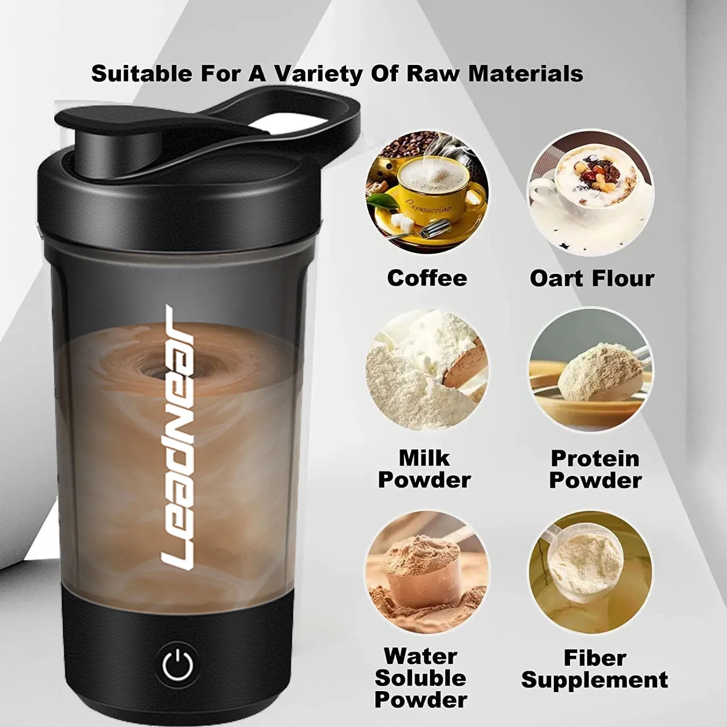 Elektrischer Shaker Mixerbecher Protein Fitness Sport tragbar - flohmarkt-deutschland.shop