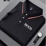 Embroidered New Men's Business Casual Short Sleeved Polo Shirt, Fashionable, Breathable, Comfortable and Versatile Top - flohmarkt-deutschland.shop