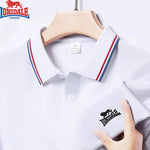 Embroidery New Summer Cotton Polo Shirt Men High Quality Men's Short Sleeve Top Business Casual Breathable Polo-shirt for Men - flohmarkt-deutschland.shop