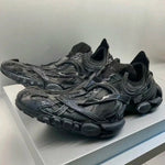 Erhöhungs-Sneaker mit dicken Sohlen für Damen und Herren, atmungsaktive Laufsteg-Schuhe, Unisex-Schnür-Brettschuhe, Herbst- und Sommer-Freizeitschuhe - flohmarkt-deutschland.shop