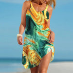Ethnic Style Women's Slip Dress Bohemain Beach Skirt Summer Woman Casual Clothing Daily Wear Loose Dresses Lady Cool Holiday Top - flohmarkt-deutschland.shop