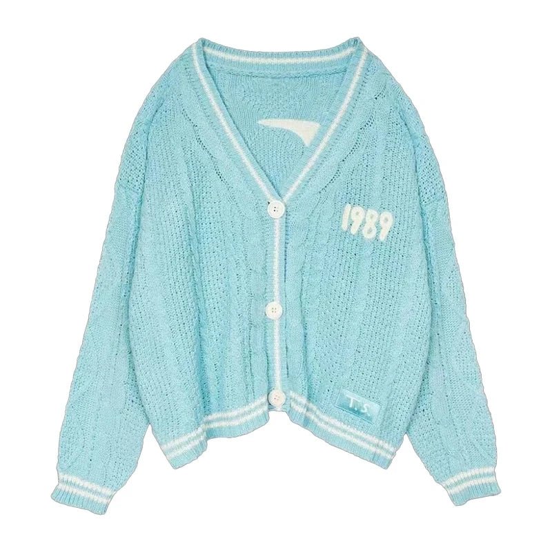 Evermore Cardigan Taylor Version Green Vine bestickter Button-Down-Pullover mit Zopfmuster für Damen, Herbst-Winter-Vintage-Outfit - flohmarkt-deutschland.shop