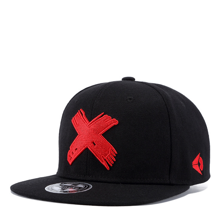 Embroidered Hip-Hop Punk Flat Brim Duck Bill Cap