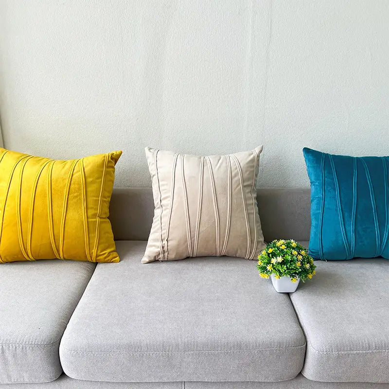 Velvet Throw Pillow Case for Living Room & Office (1pc)