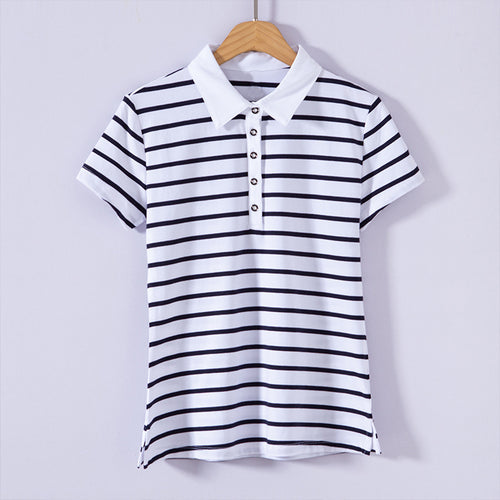 2020 Fashionable Striped Korean Style Short Sleeve T-Shirt