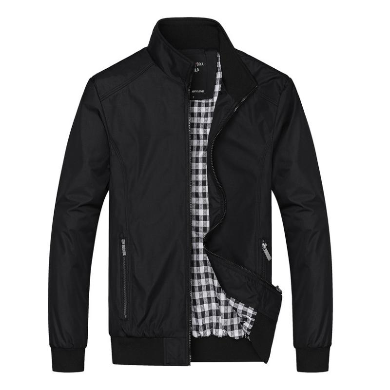 Men's Plus Size Casual Jacket with Stand Collar