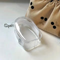 Portable Mini Clear Zipper Storage Bag - Space-Saving Organizer for Earphones & Chargers, Versatile with Handy Keychain Loop