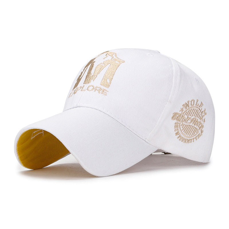 Korean Style Embroidered M Baseball Cap for Spring