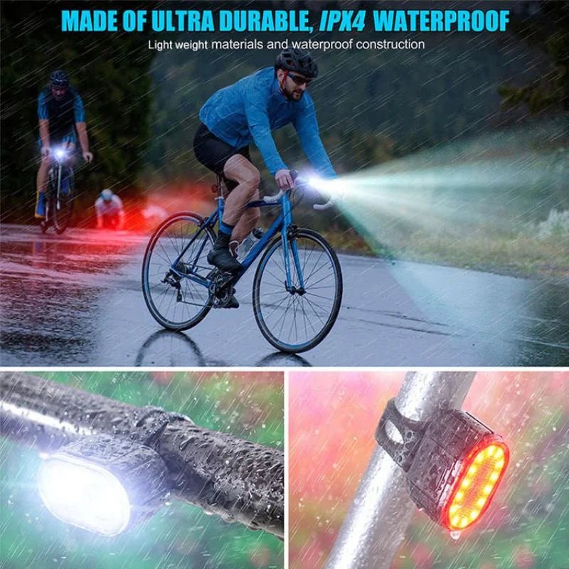 Fahrrad Lichter LED Fahrrad Lampe USB Aufladbare Fahrrad Vorne und Hinten Licht Vordere Lampe Rücklicht Radfahren Laterne Fahrrad Taschenlampe - flohmarkt-deutschland.shop
