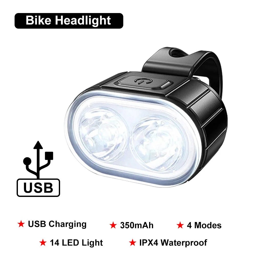 Fahrrad Lichter LED Fahrrad Lampe USB Aufladbare Fahrrad Vorne und Hinten Licht Vordere Lampe Rücklicht Radfahren Laterne Fahrrad Taschenlampe - flohmarkt-deutschland.shop