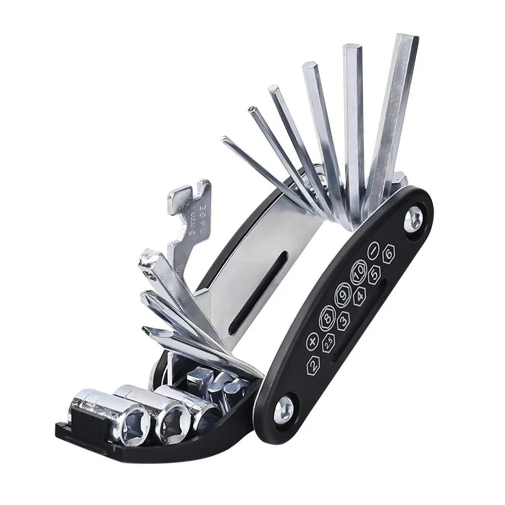 Fahrrad-Reparatur-Werkzeug-Set, Fahrradzubehör, Multi-Werkzeug-Set mit Pumpen-Reifen-Patch, tragbares Auto-Werkzeugset für Mountain Road BikeTire - flohmarkt-deutschland.shop