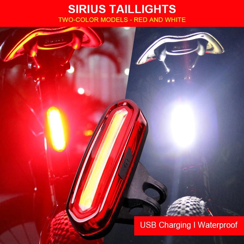 Fahrrad Rücklicht Wasserdichte LED Fahrrad Vorne Hinten Licht Fahrrad USB Aufladbare Berg Reiten Radfahren Rücklicht Fahrrad Licht - flohmarkt-deutschland.shop