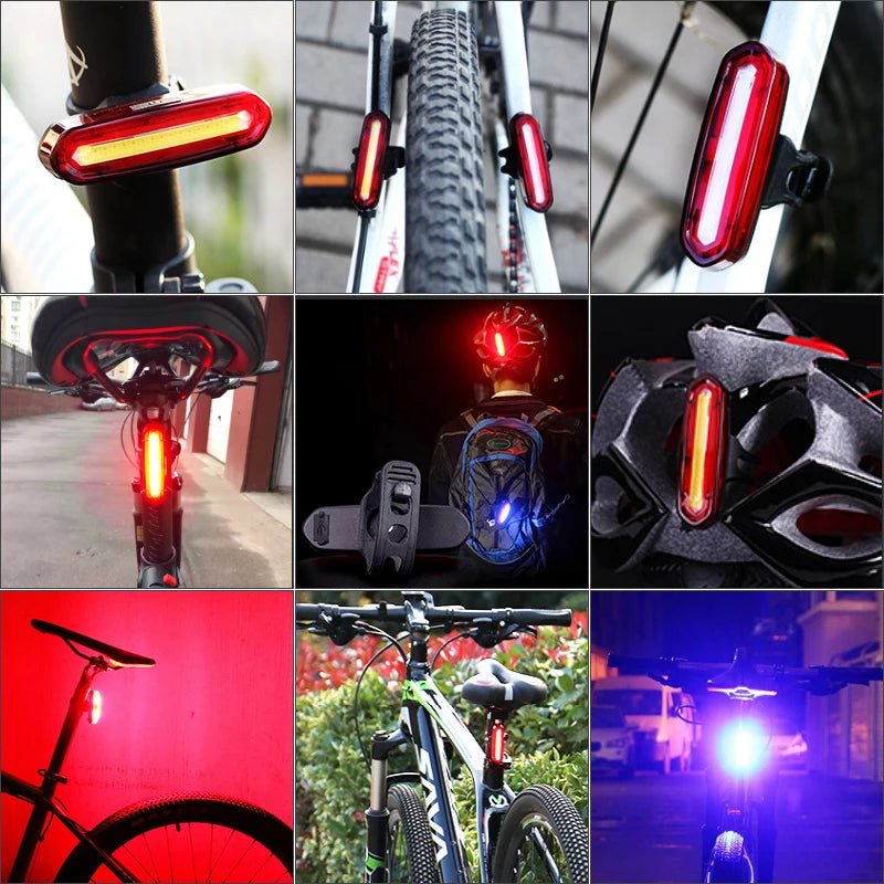 Fahrrad Rücklicht Wasserdichte LED Fahrrad Vorne Hinten Licht Fahrrad USB Aufladbare Berg Reiten Radfahren Rücklicht Fahrrad Licht - flohmarkt-deutschland.shop