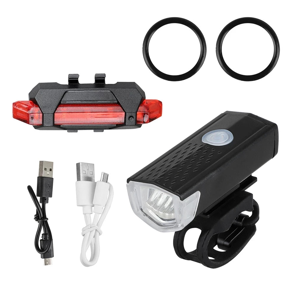 Fahrrad Rücklicht Wasserdichte LED Fahrrad Vorne Hinten Licht Fahrrad USB Aufladbare Berg Reiten Radfahren Rücklicht Fahrrad Licht - flohmarkt-deutschland.shop
