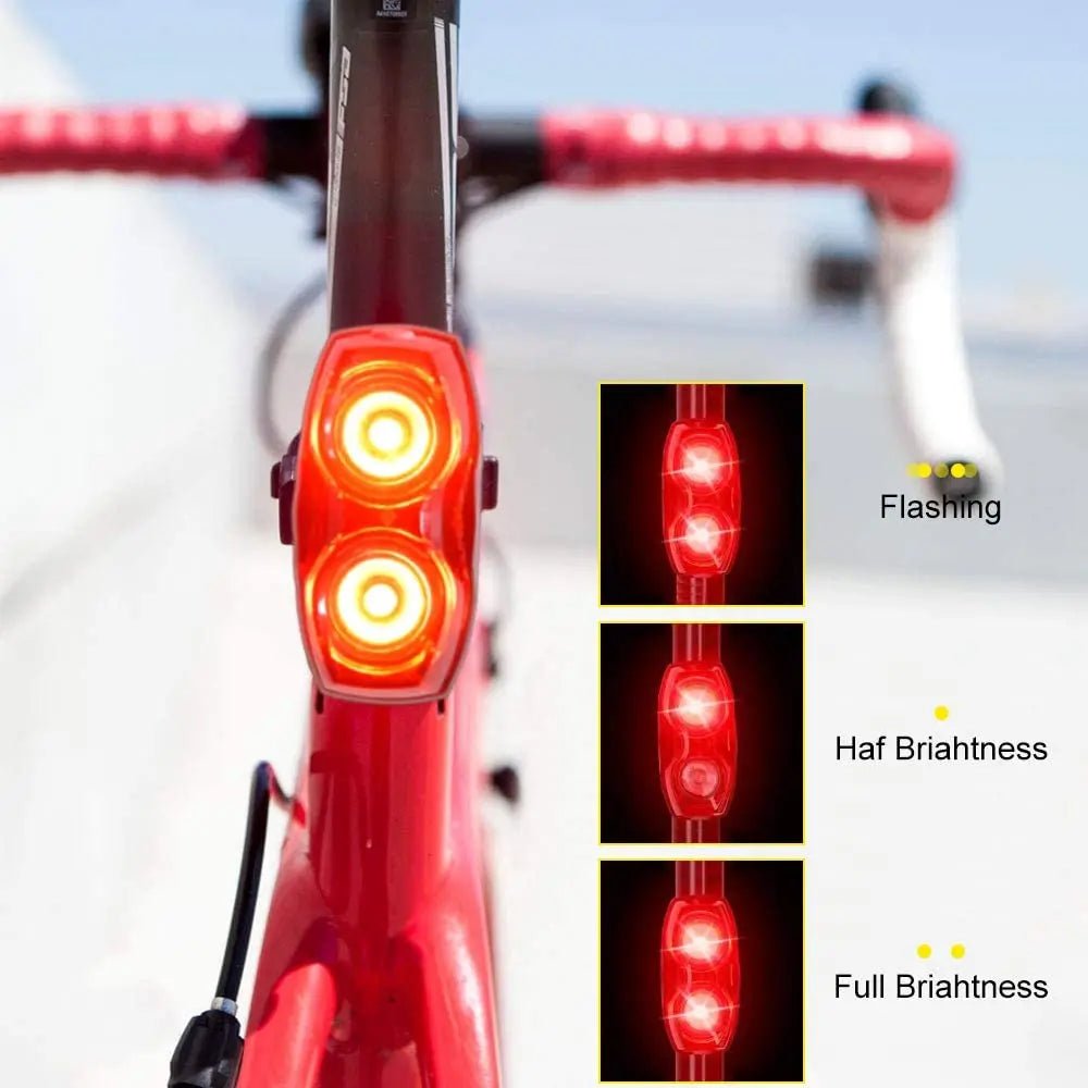 Fahrrad-Rücklichter, hell, 100 Lumen, Fahrradbatterie, LED-Rücklicht, einfach zu installieren, Rennrad, MTB, Radfahren, Sicherheit, Taschenlampen-Zubehör - flohmarkt-deutschland.shop