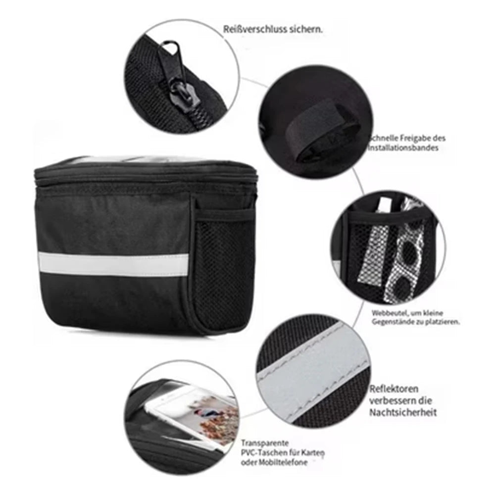 Fahrrad Tasche MTB Lenker Tasche Multifunktions Front Tasche Radfahren Zubehör - flohmarkt-deutschland.shop