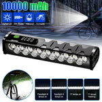 Fahrradlicht Vorne 8/17LED 25500 Lumen Fahrradbeleuchtung 10000mAh Wasserdichte Taschenlampe USB-Aufladung MTB Rennrad Fahrradlampe Zubehör - flohmarkt-deutschland.shop
