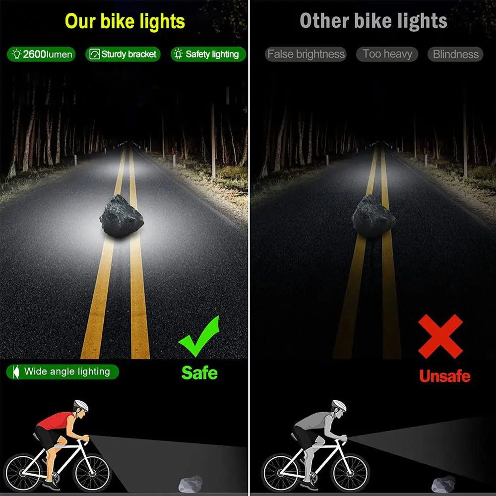 Fahrradlicht Vorne 8/17LED 25500 Lumen Fahrradbeleuchtung 10000mAh Wasserdichte Taschenlampe USB-Aufladung MTB Rennrad Fahrradlampe Zubehör - flohmarkt-deutschland.shop