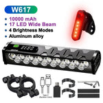 Fahrradlicht Vorne 8/17LED 25500 Lumen Fahrradbeleuchtung 10000mAh Wasserdichte Taschenlampe USB-Aufladung MTB Rennrad Fahrradlampe Zubehör - flohmarkt-deutschland.shop