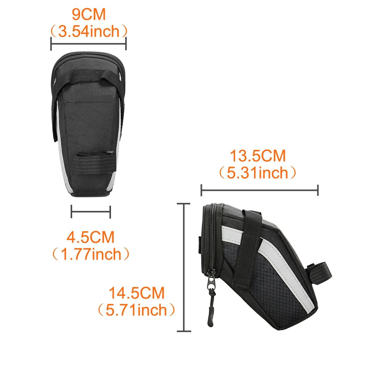 Fahrradsatteltasche 1L Kleine Aufbewahrungstasche Reflektierendes Fahrradzubehör - flohmarkt-deutschland.shop