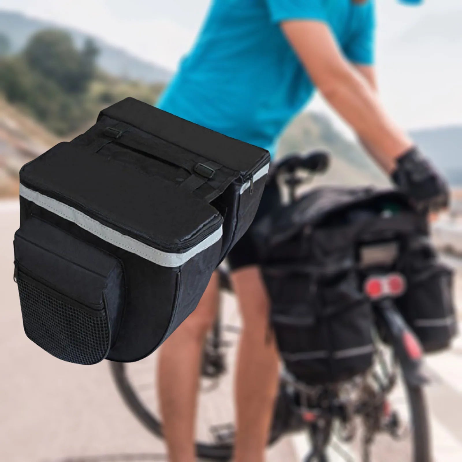 Fahrradtasche Wasserdichte Fahrradträgertaschen Multifunktionale Fahrrad-Gepäckträgertasche Fahrrad-Seitentasche für Outdoor-Radfahren - flohmarkt-deutschland.shop