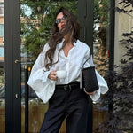 Fashion White Shirts Women Long Sleeve Oversize Blouse 2025 New Spring Summer Basic Tops Cotton Chic Shirt for Women - flohmarkt-deutschland.shop