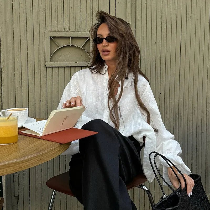 Fashion White Shirts Women Long Sleeve Oversize Blouse 2025 New Spring Summer Basic Tops Cotton Chic Shirt for Women - flohmarkt-deutschland.shop