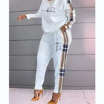 Fashion Women's Printed Long Sleeve Large Size Casual Suit - flohmarkt-deutschland.shop