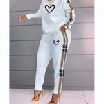 Fashion Women's Printed Long Sleeve Large Size Casual Suit - flohmarkt-deutschland.shop