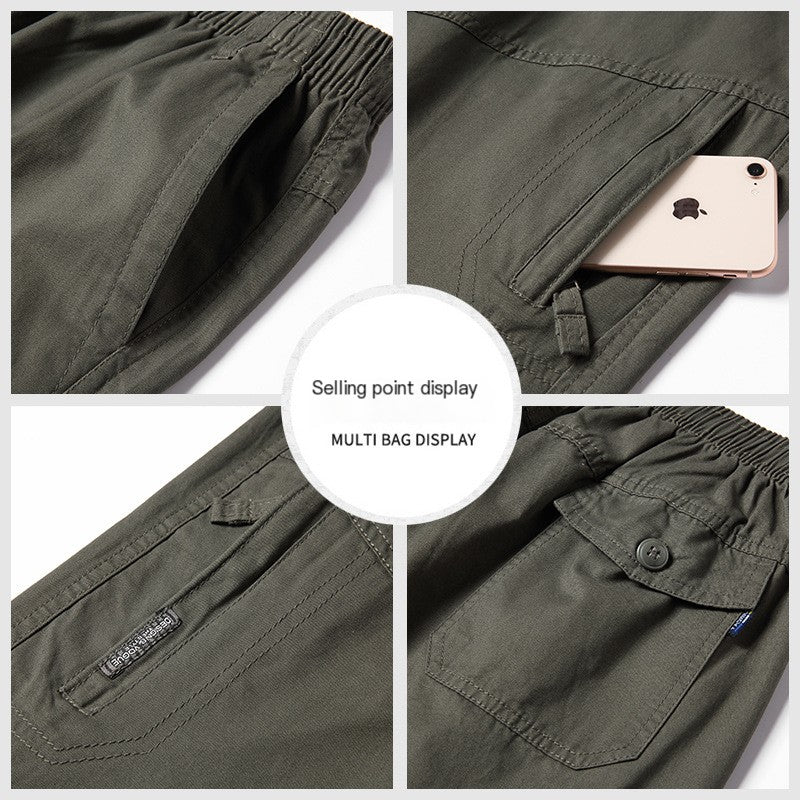 Men's Summer Thin Cotton Cargo Shorts (Loose Fit)