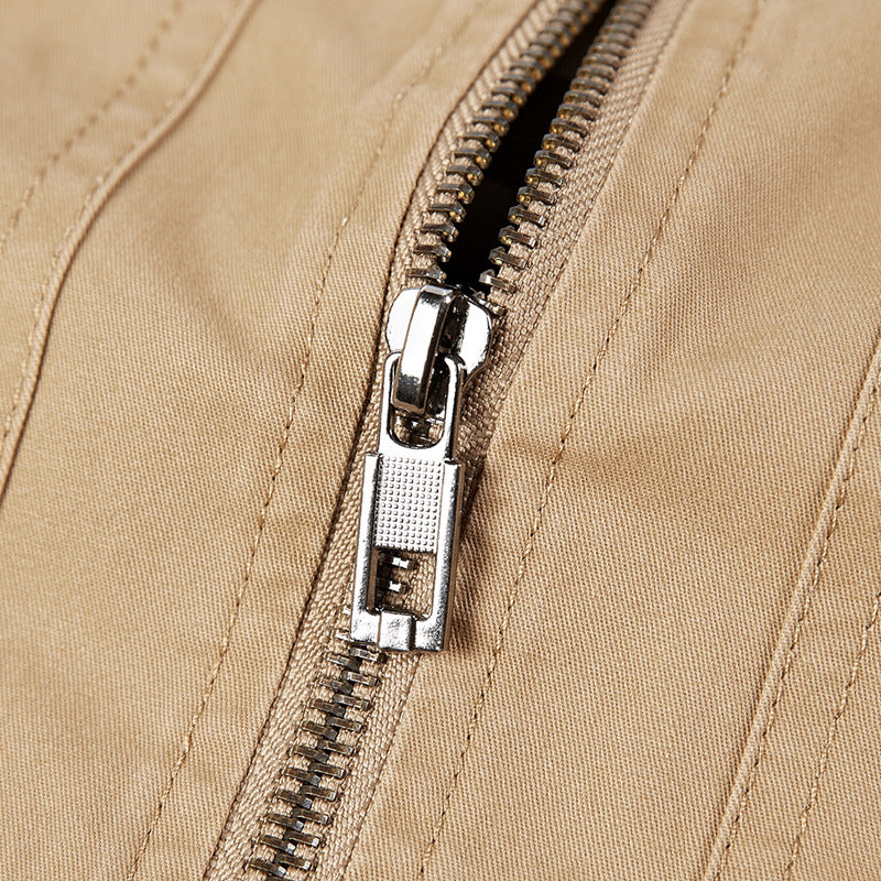 Men's Slim Fit Cotton Casual Baseball Jacket