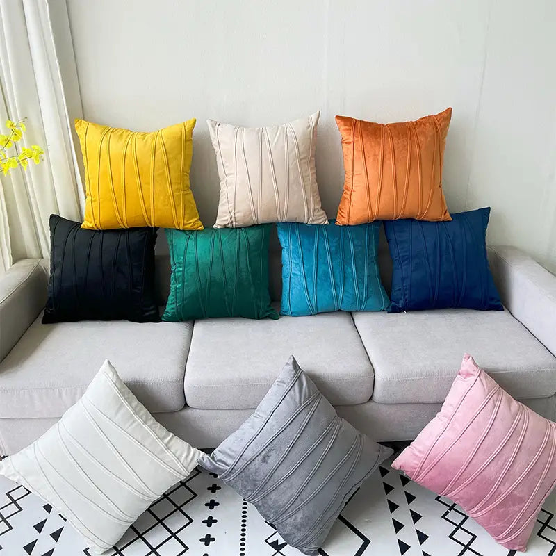 Velvet Throw Pillow Case for Living Room & Office (1pc)