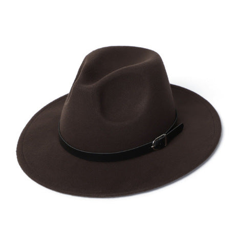 Women's Vintage Wool Felt Wide Brim Hat for Fall/Winter